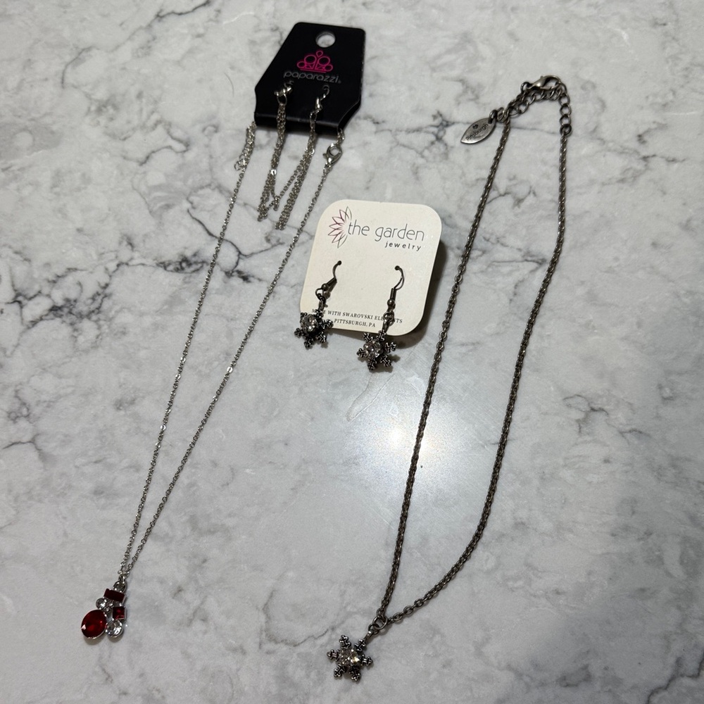 TWO Earrings & Necklace Sets - Swarovski